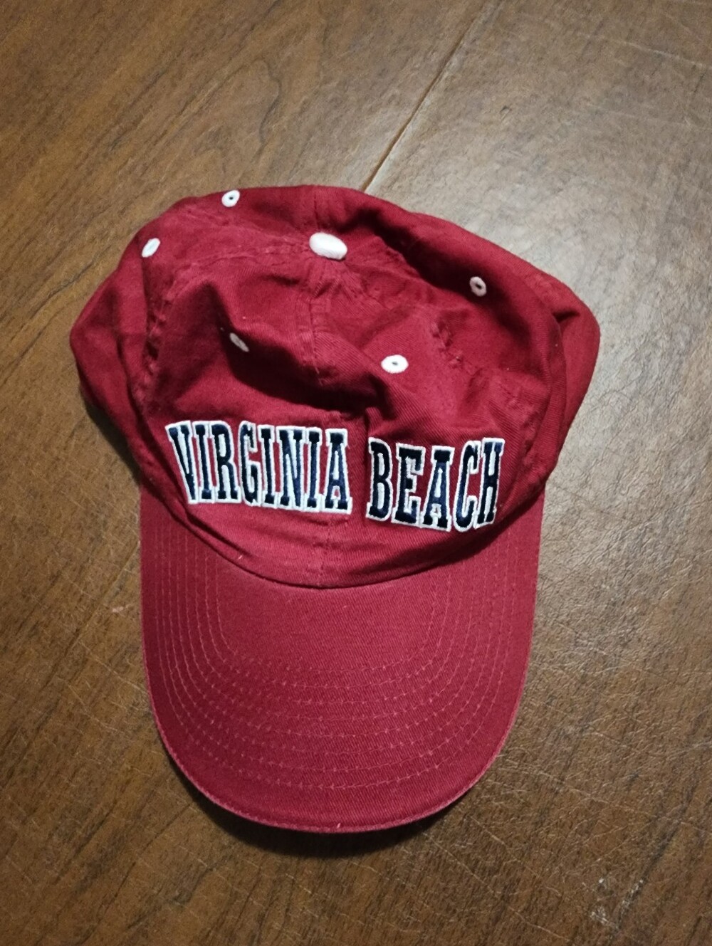 Virginia Beach Embroidered Red Baseball Cap